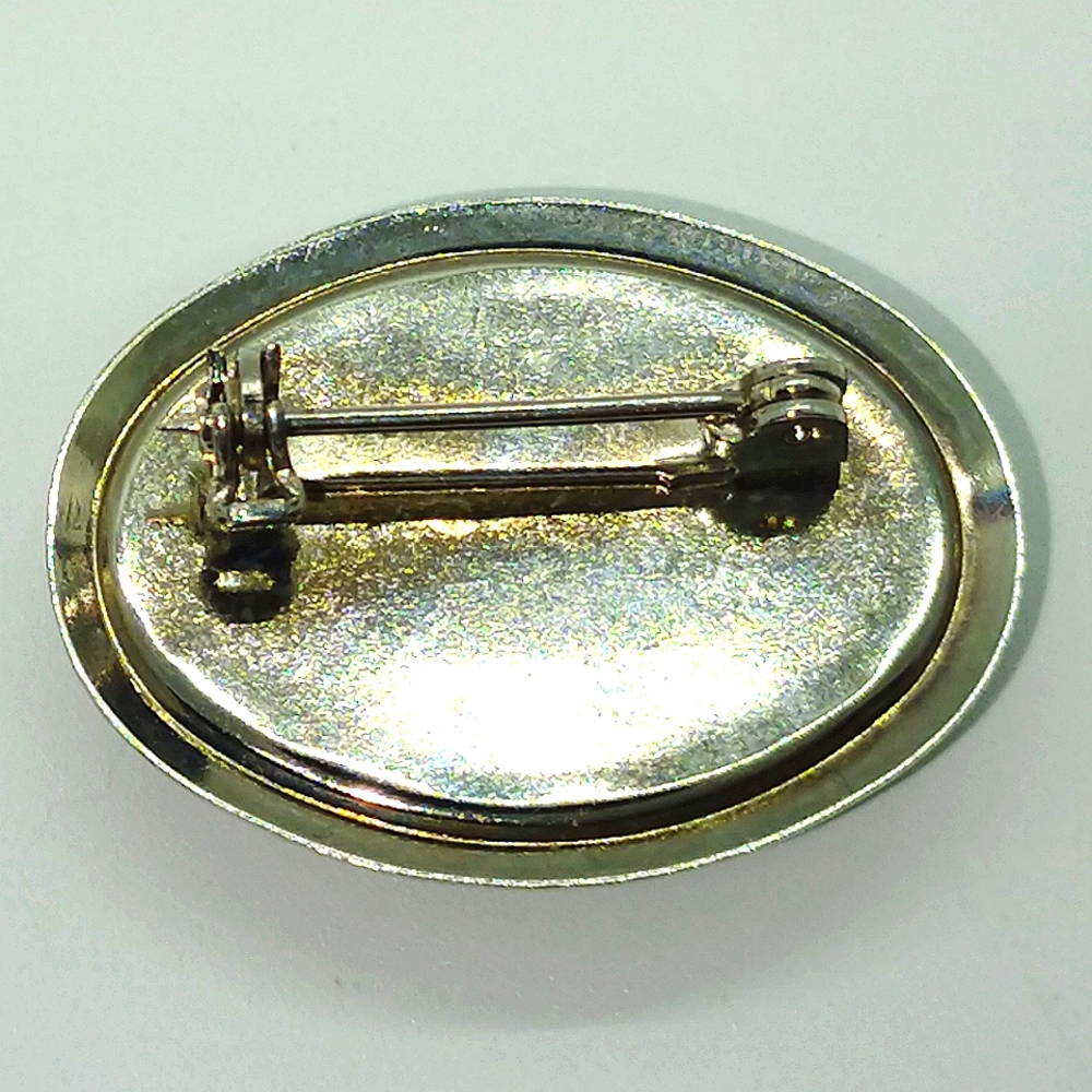 Vintage Stone Sodalite Brooch - Picture 2 of 7